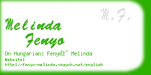 melinda fenyo business card